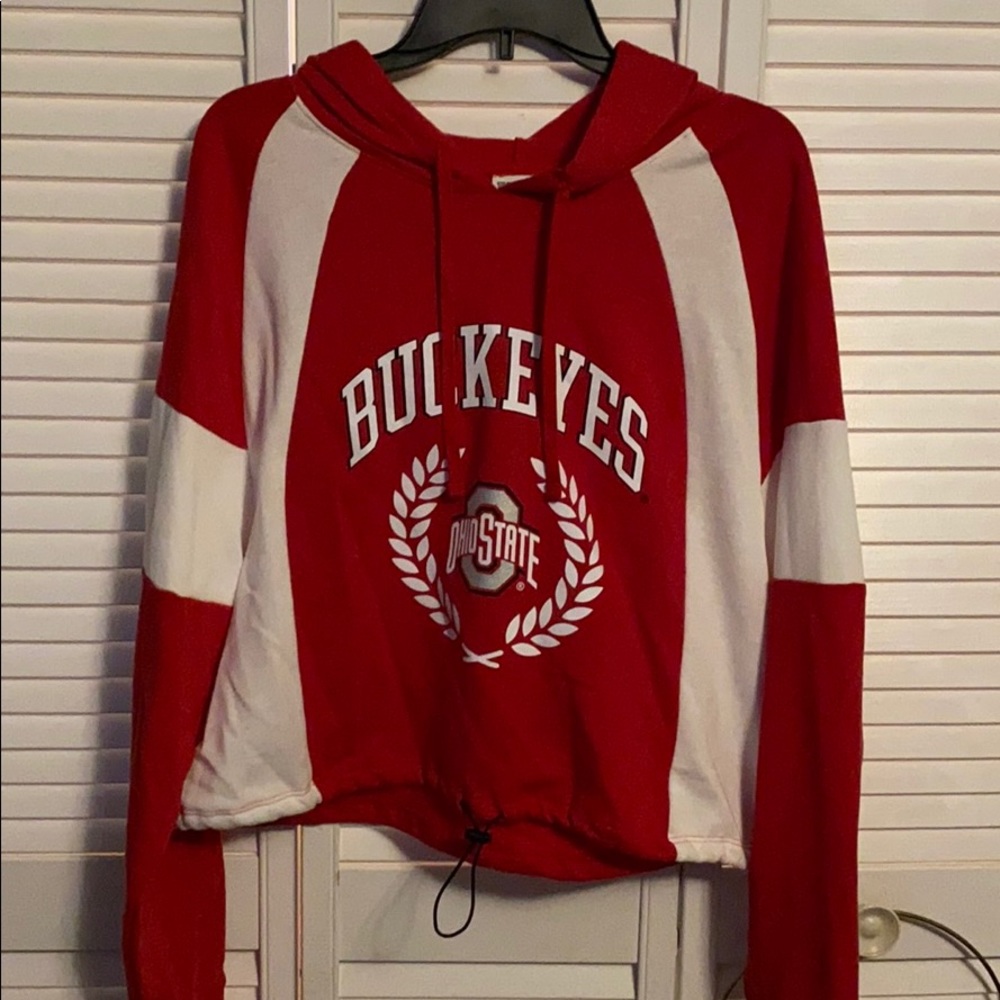 PINK Victoria’s Secret Ohio State crop hoodie